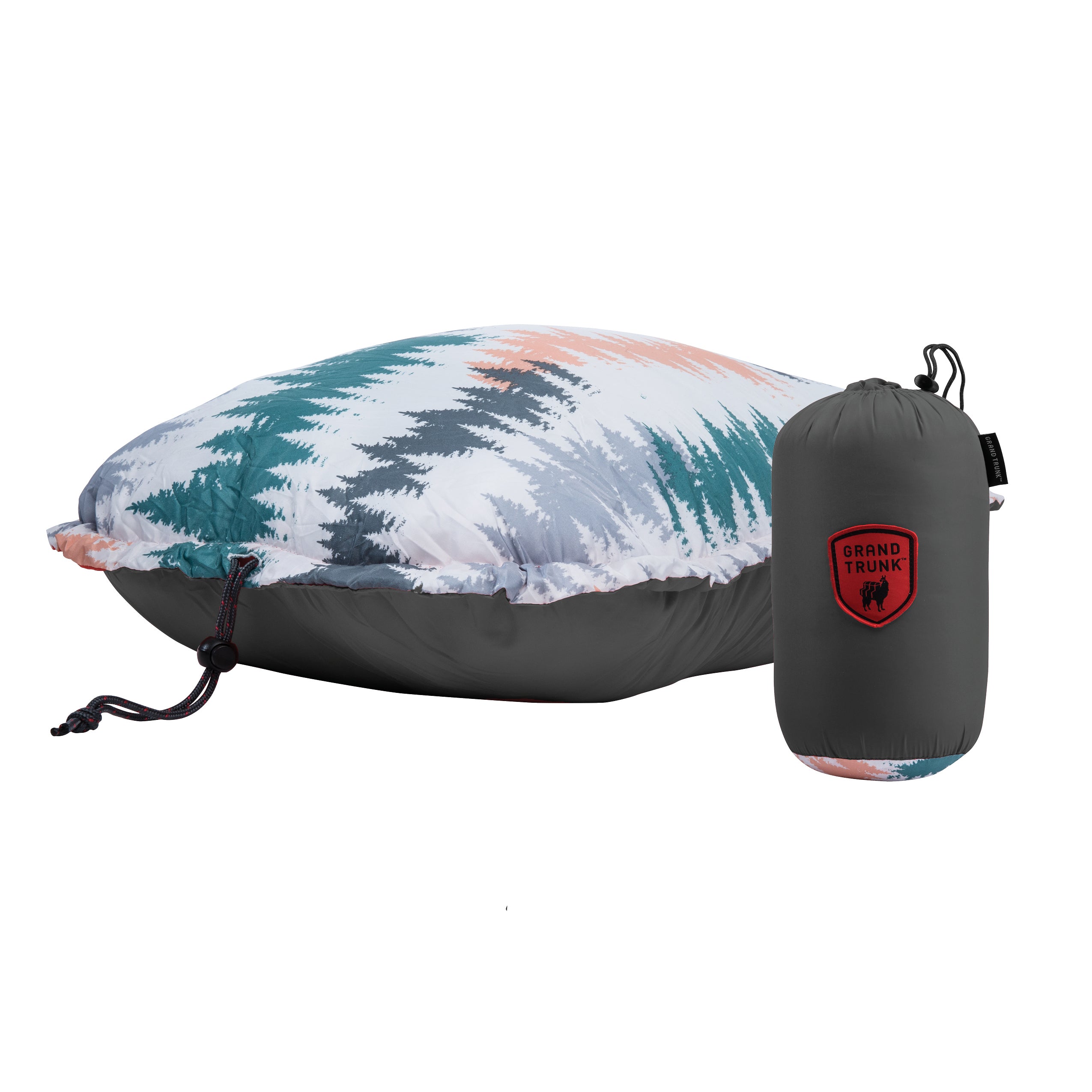 studio photograph travel pillow and stuff sack
