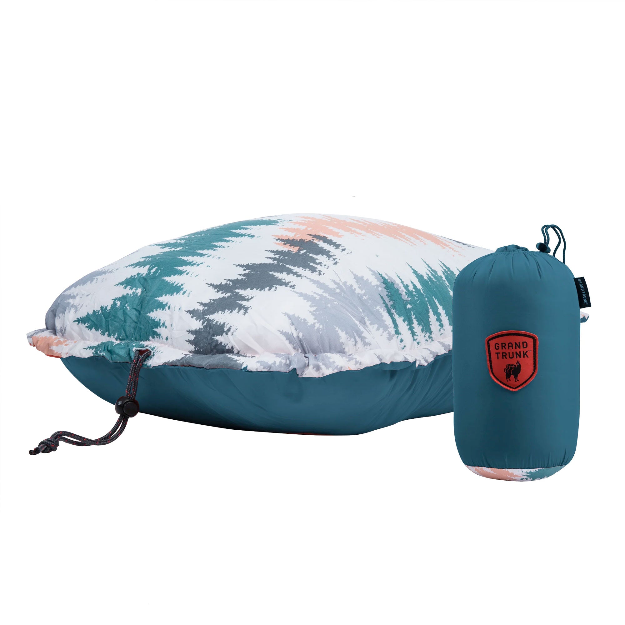 studio photograph travel pillow and stuff sack