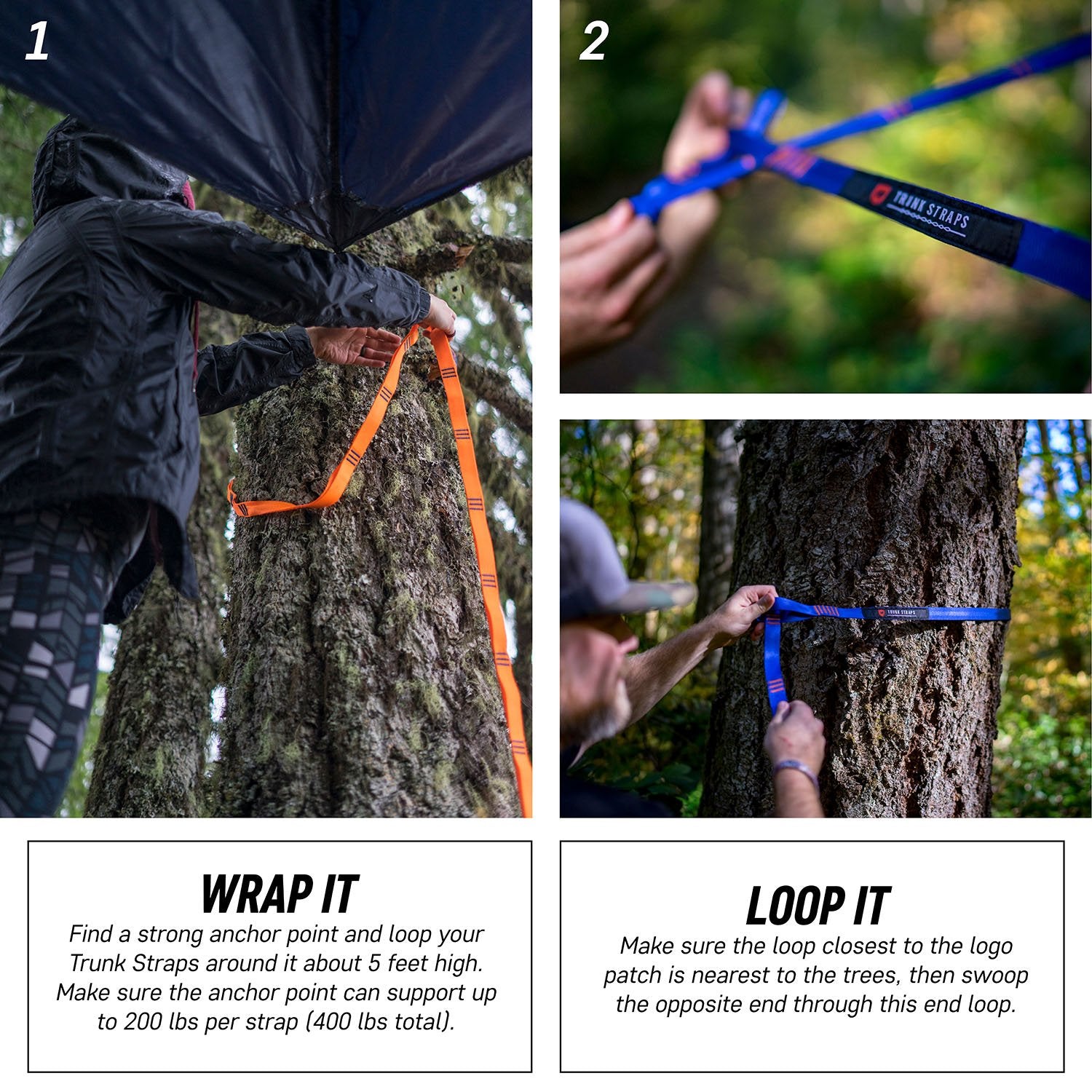 Hammock Trunk Straps - Blue