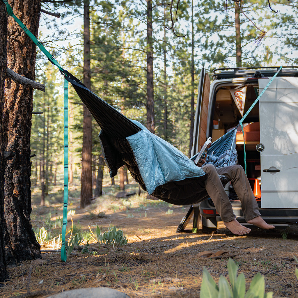 Sleeping bag hammock, bug nets, pillow, hammock accessories