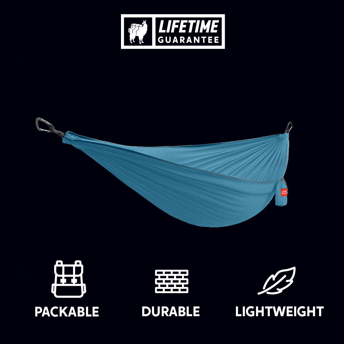 packable, durable, lightweight, affordable blue hammock ripstop