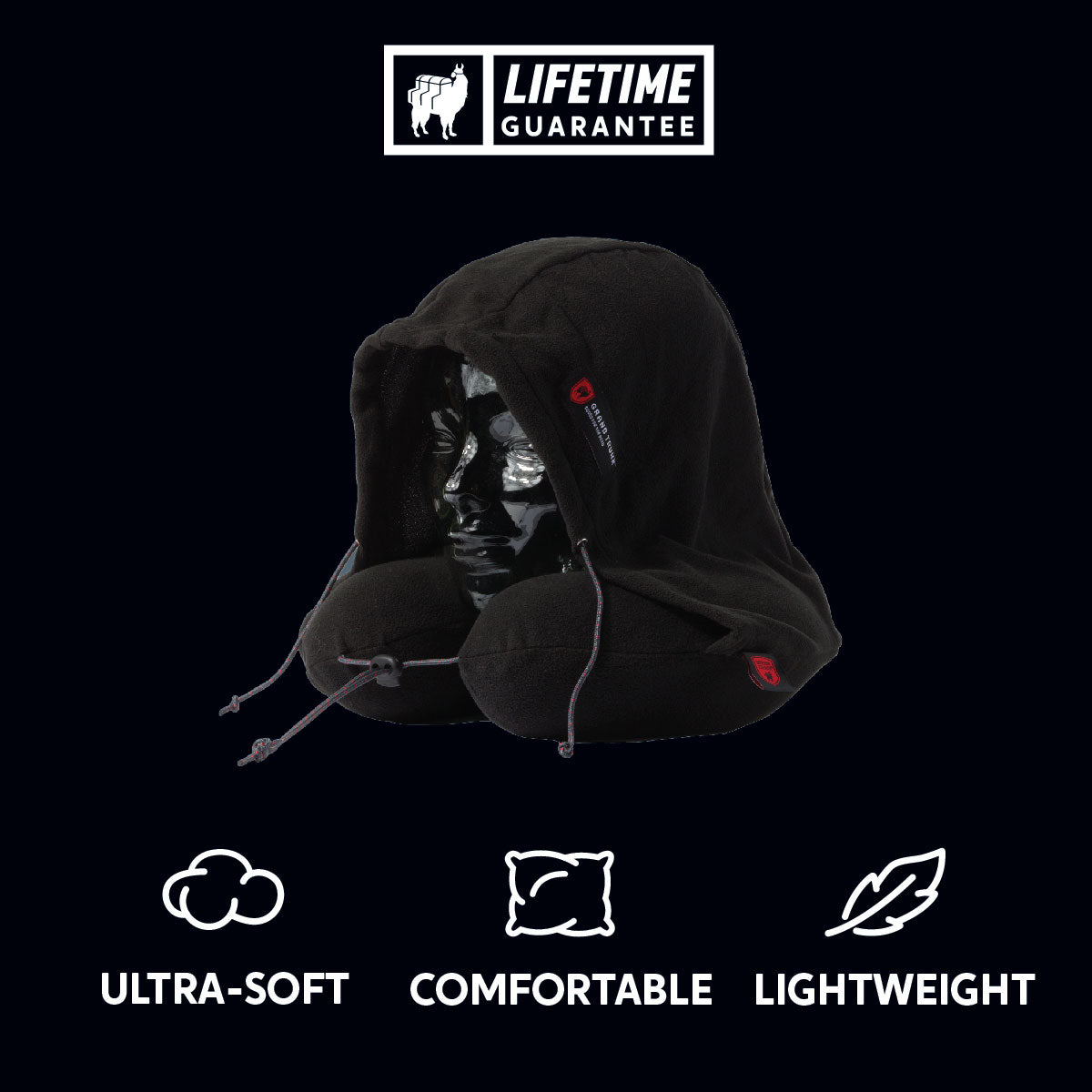 ultra-soft comfortable lightweight hooded travel pillow unique privacy hood soft cozy