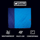 weatherproof, multi-use, comfortable cozy thermal quilt blanket sleeping bag underquilt